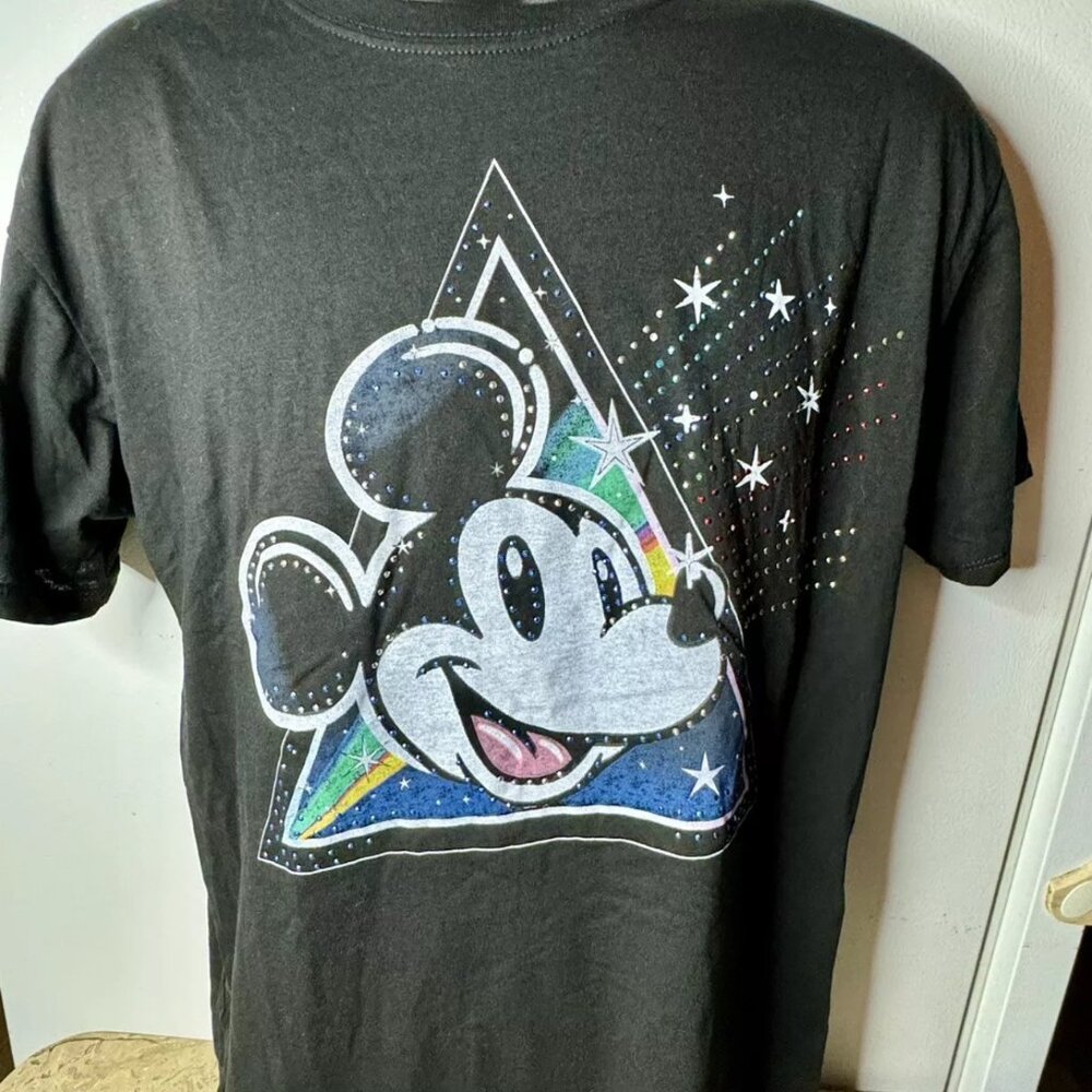 Disney 100 Celebration Mickey Mouse Tee Shirt with Gems. NWOT